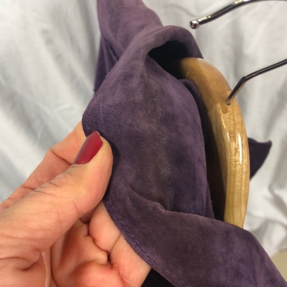 Suede purple coat by John Carlisle - Picture 6 of 9